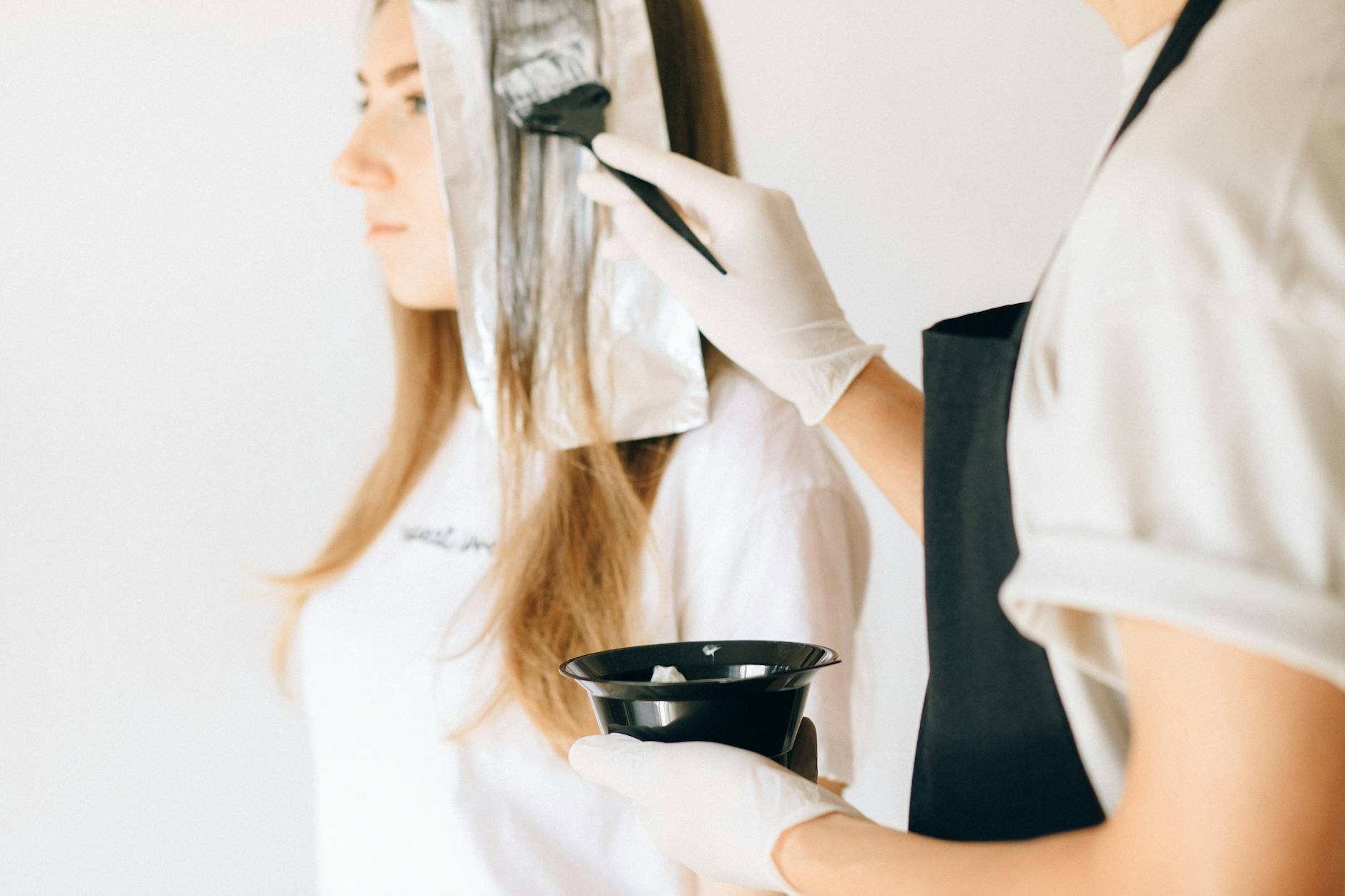Coloration wird aufgetragen